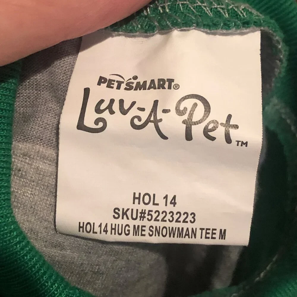 Luv-A-Pet Hug Me Snowman Tee Pet Dog Apparel Size Medium